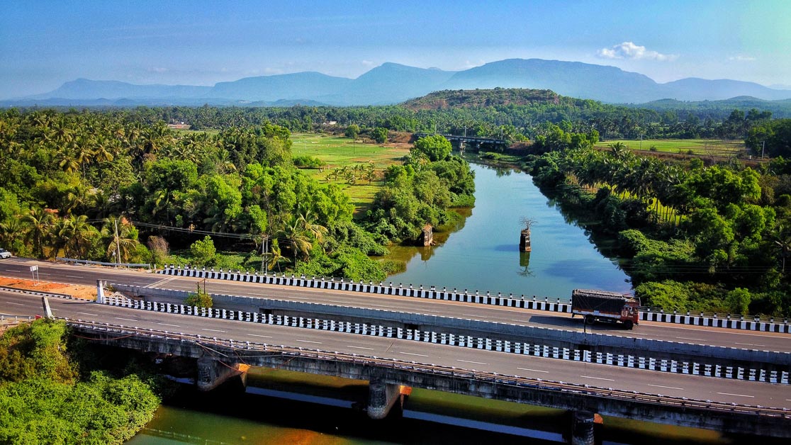 Scenic view of Indian NH66